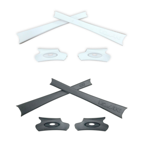 HKUCO White/Grey Replacement Rubber Kit For Oakley Flak Jacket /Flak Jacket XLJ  Sunglass Earsocks  