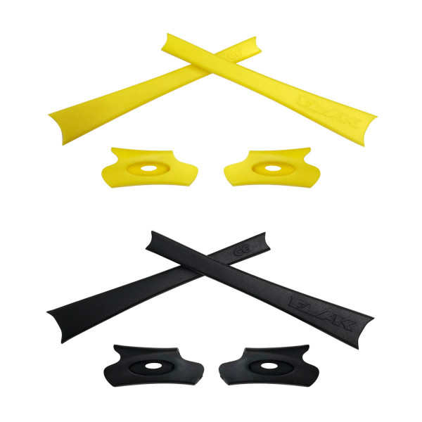 HKUCO Yellow/Black Replacement Rubber Kit For Oakley Flak Jacket /Flak Jacket XLJ  Sunglass Earsocks  