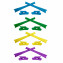 HKUCO Yellow/Green/Blue/Purple Replacement Rubber Kit For Oakley Flak Jacket /Flak Jacket XLJ  Sunglass Earsocks  