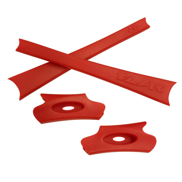 HKUCO Red Replacement Rubber Kit For Oakley Flak Jacket /Flak Jacket XLJ  Sunglass Earsocks  