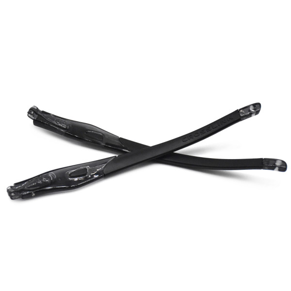 HKUCO Black Rubber Replacement Transparent Black Frame Legs For Oakley Crosslink Sweep/Switch Glasses frame