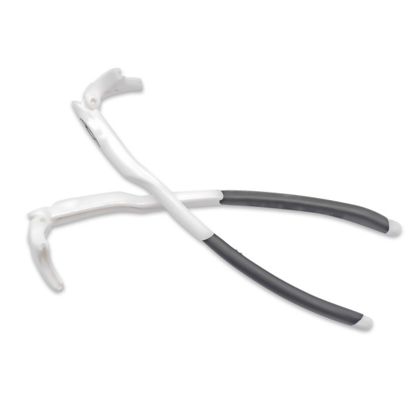 HKUCO Grey Rubber Replacement Glasses Legs For Oakley EVZero Sunglasses Frame