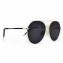 HKUCO Aviator Gold color Metal Frame Retro Fashion Design Black Lenses Sunglasses