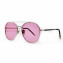 HKUCO Aviator Silver color Metal Frame Retro Fashion Design Transparent Pink Lenses Sunglasses