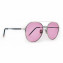 HKUCO Aviator Silver color Metal Frame Retro Fashion Design Transparent Pink Lenses Sunglasses