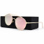 HKUCO Gold color Fashionable Metal Frame popular Design Pink Mirrored Lenses Sunglasses