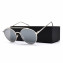 HKUCO Silver color Fashionable Metal Frame popular Design Silver Mirrored Lenses Sunglasses