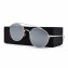 HKUCO Silver color Fashionable Metal Frame popular Design Silver Mirrored Lenses Sunglasses
