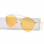 HKUCO Gold color Fashionable Metal Frame popular Design Transparent yellow Lenses Sunglasses