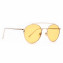 HKUCO Gold color Fashionable Metal Frame popular Design Transparent yellow Lenses Sunglasses