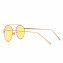 HKUCO Gold color Fashionable Metal Frame popular Design Transparent yellow Lenses Sunglasses