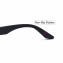 HKUCO Basic Fashion Black plastic Frame Sunglass With Polarized Silver Mirroed Lenses 