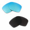 HKUCO Blue+Black Polarized Replacement Lenses For Oakley Jupiter Squared Sunglasses