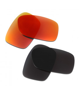 HKUCO Red+Black  Polarized Replacement Lenses for Oakley Crankcase Sunglasses