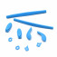 HKUCO Blue Replacement Silicone Leg Set For Oakley Juliet Sunglasses Earsocks Rubber Kit