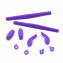 HKUCO Purple Replacement Silicone Leg Set For Oakley Juliet Sunglasses Earsocks Rubber Kit
