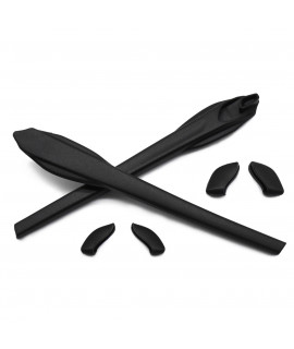 HKUCO Black Replacement Silicone Leg Set For Oakley Flak 2.0 / Flak 2.0 XL Sunglasses Earsocks Rubber Kit