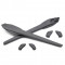 HKUCO Dark Grey Replacement Silicone Leg Set For Oakley Flak 2.0 / Flak 2.0 XL Sunglasses Earsocks Rubber Kit