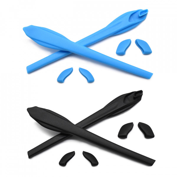 HKUCO Blue/Black Replacement Silicone Leg Set For Oakley Flak 2.0 XL Sunglasses Earsocks Rubber Kit HKUCO Blue/Black Replacement Silicone Leg Set For Oakley Flak 2.0 XL Sunglasses Earsocks Rubber Kit
