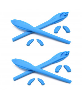 HKUCO Blue 2 pcs Replacement Silicone Leg Set For Oakley Flak 2.0 XL Sunglasses Earsocks Rubber Kit