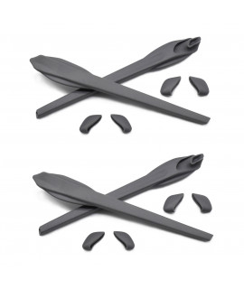 HKUCO Grey 2 pcs Replacement Silicone Leg Set For Oakley Flak 2.0 XL Sunglasses Earsocks Rubber Kit