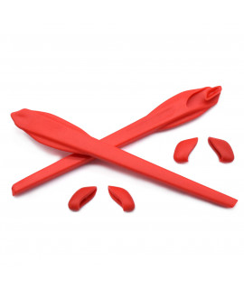 HKUCO Red Replacement Silicone Leg Set For Oakley Flak 2.0 XL Sunglasses Earsocks Rubber Kit