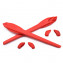 HKUCO Red 2 pcs Replacement Silicone Leg Set For Oakley Flak 2.0 XL Sunglasses Earsocks Rubber Kit